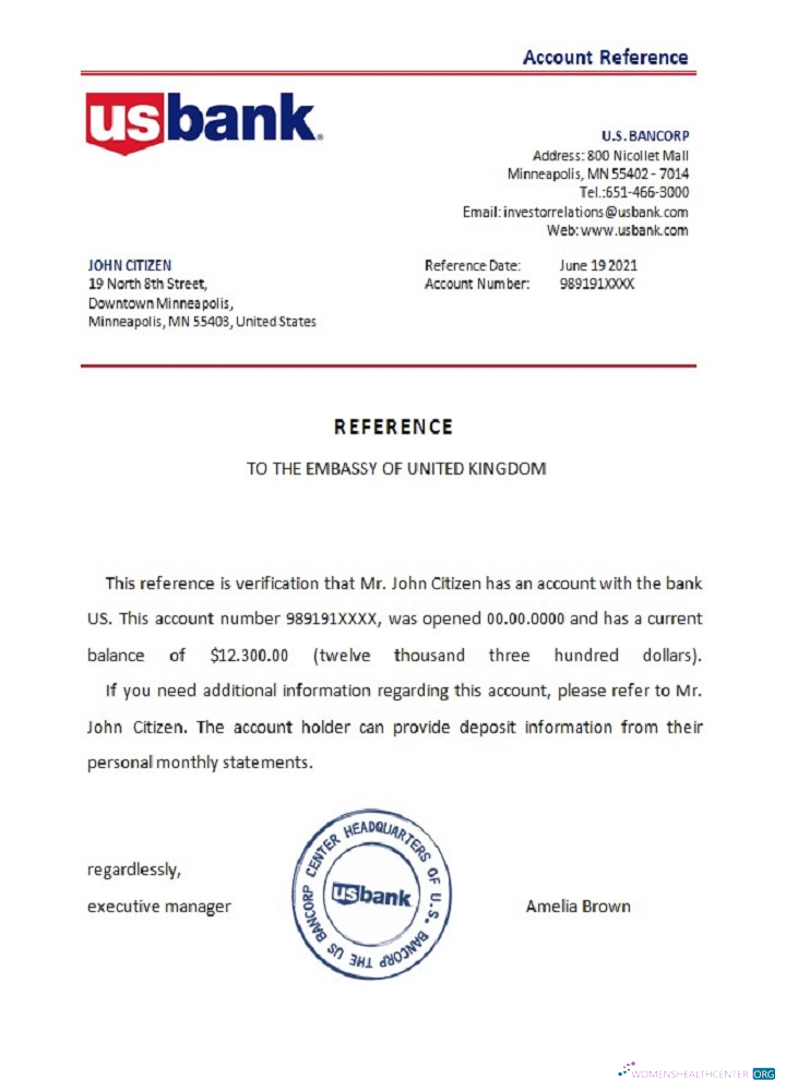 Download USA U.S. Bankcorp reference Photoshop template